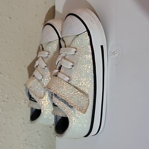 Girls ConverseChuck Taylor All Star Glitter 1V Ox sneaker